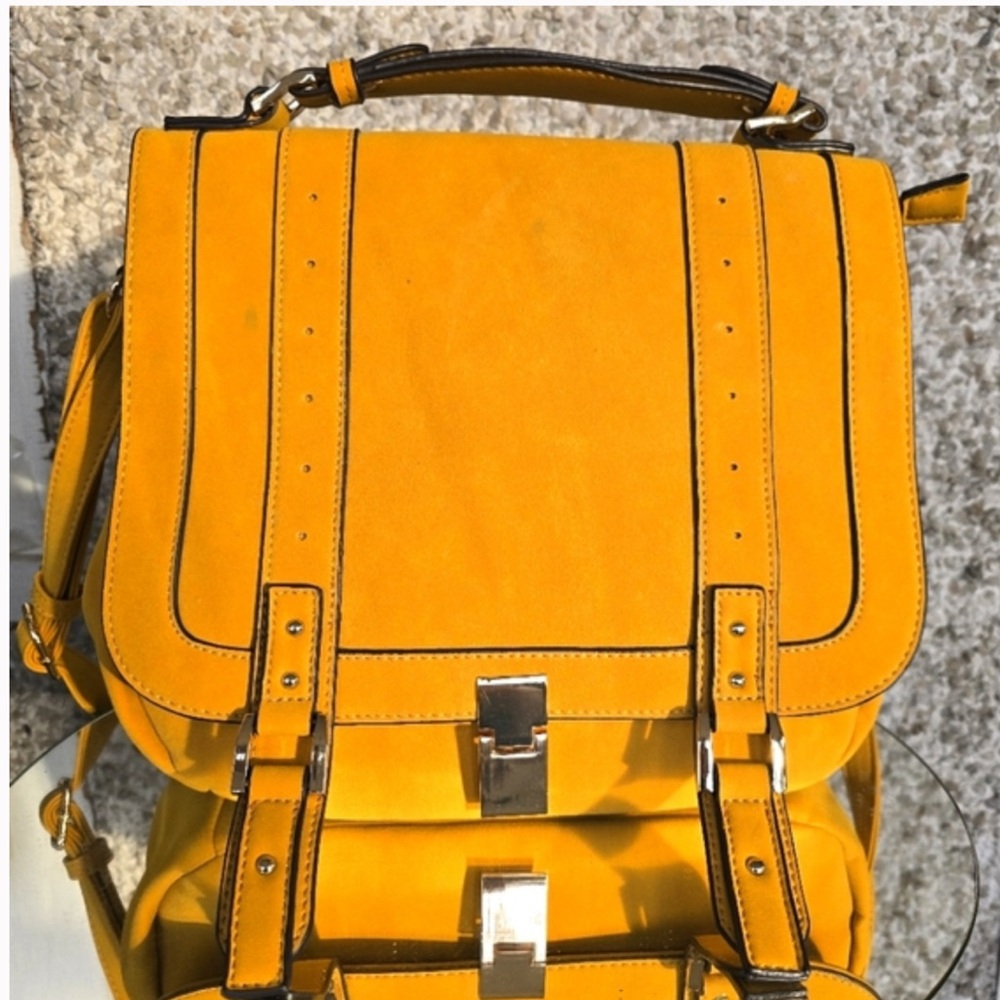 JustFab Mustard Backpack